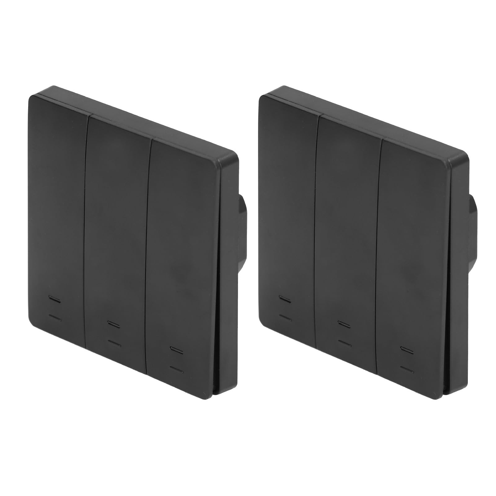 KUIDAMOS Interruptor Inteligente de 3 Bandas con Control de Voz, Interruptor de Luz WiFi con Velocidad de Respuesta Rápida para el Hogar y la Oficina, Material Resistente Al Fuego, 2 Unidades