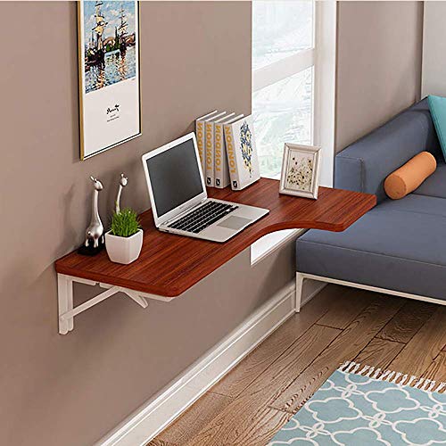 Bureau d'écriture rabattable et table pliante à double abattant mural - 2