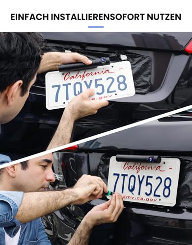 AUTO-VOX Digital Kabellos Rückfahrkamera Set, Unterstützt 2 Kameras zur Einparken/Überwachung,...