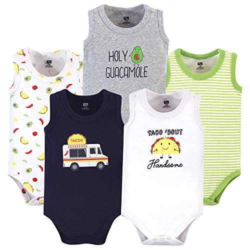 Image of Hudson Baby Unisex Baby Cotton Sleeveless Bodysuits