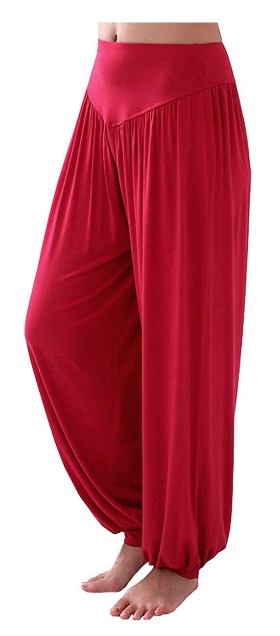 ARJOSA Women's Yoga Harem Pants Flare Loose Baggy Wide Leg Lounge Pajama Bottoms