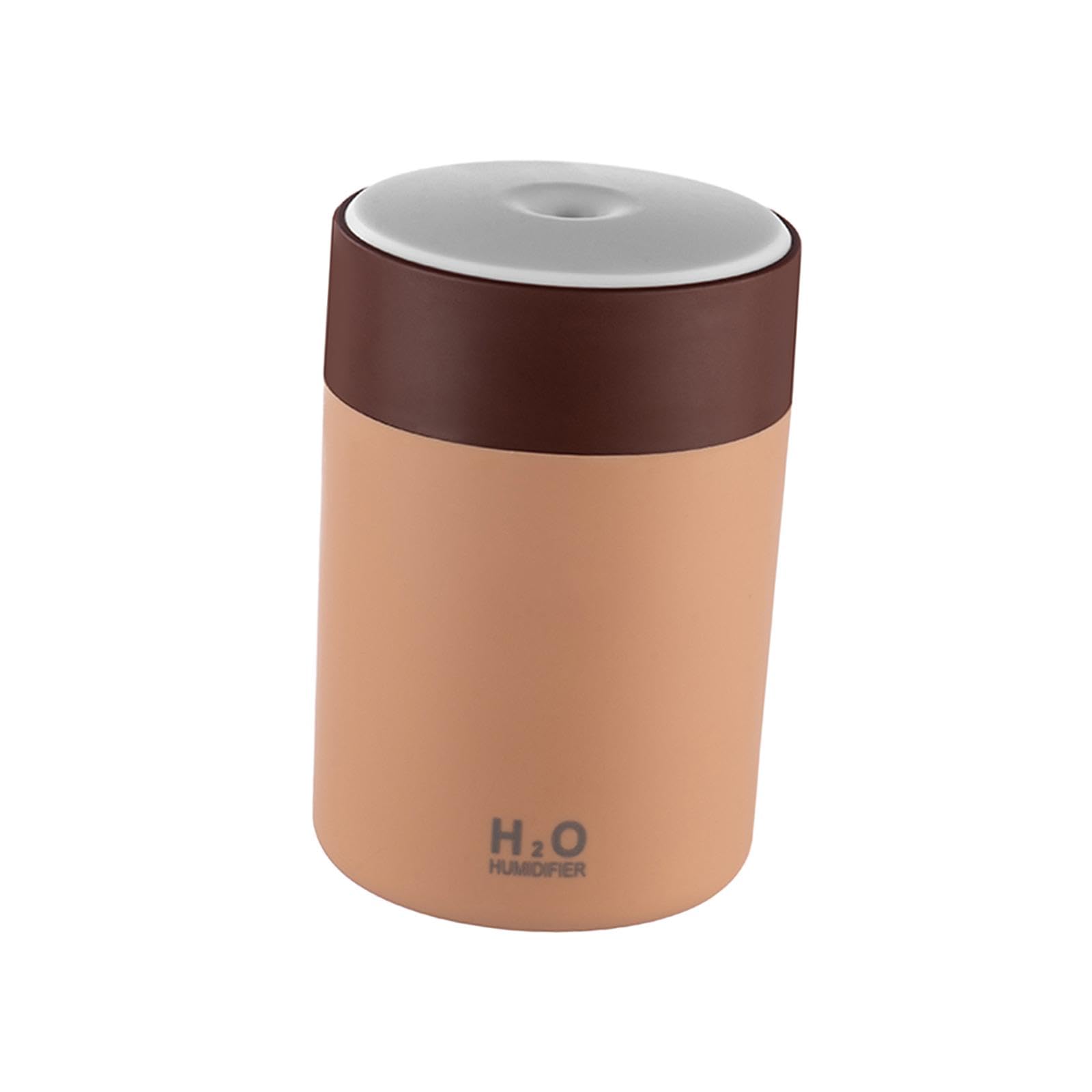 300Ml Portable Mist Humidifier with Multicolor Light for Home Office Nursery Brown-image-7