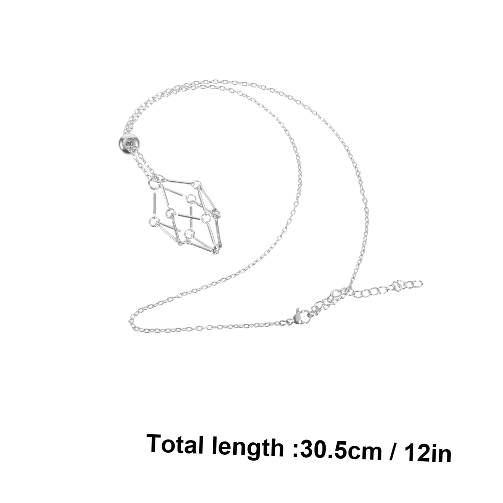 Collar de Jaula para Cristales Cordón de Collar Decorativo y Práctico Accesorio DIY para Colgantes de Metal y para