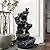 GYMNASTIKA 5-Tier Cascading Rock Water Fountain with LED Lights - Outdoor Garden Fountain with Built-in Pump, Weatherproof Resin Waterfall Decor for Patio, Backyard, Porch Feng Shui Design, UL Certif