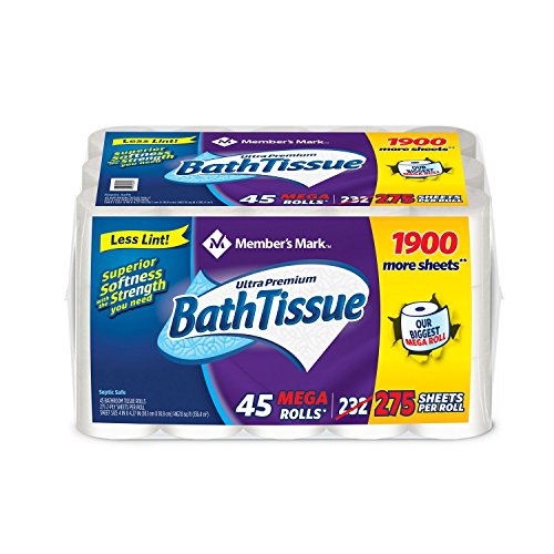 Member's Mark Ultra Premium Bath Tissue, 2-Ply Mega Roll (275 sheets, 45 rolls) - (Original from manufacturer - Bulk Discount available) Member's Mark Ultra Premium Bath Tissue, 2-Ply Mega Roll (275 sheets, 45 rolls) - (Original from manufacturer - Bulk Discount available)