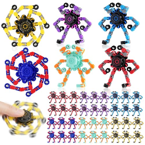 Image of 36PCS Transformable Fidget Spinners,Fidget Party Favors,Sensory Bulk Robot Fidget Stress Relief Toys for Kids Boys Girls 8-12,Fingertip Gyros Sensory Toys for ADHD