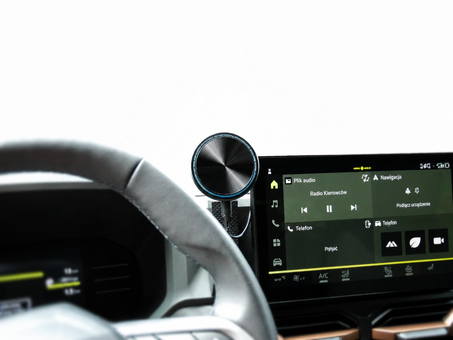 Supporto magnetico per cellulare con funzione di ricarica wireless per Dacia Jogger, Duster III, Bigster e Striker, adatto per YouClip, supporto magnetico per cellulare