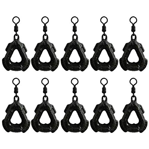 BZS Lot de 10 plombs pivotants pour pêche à la Carpe, 1oz (28 g), 2oz (56 g), 3oz (85 g), 4oz (113 g), 5oz (141 g), 6oz (170 g), 7oz (198 g), 8oz (226 g) - 1oz - 28.3g (2oz - 56.69g)