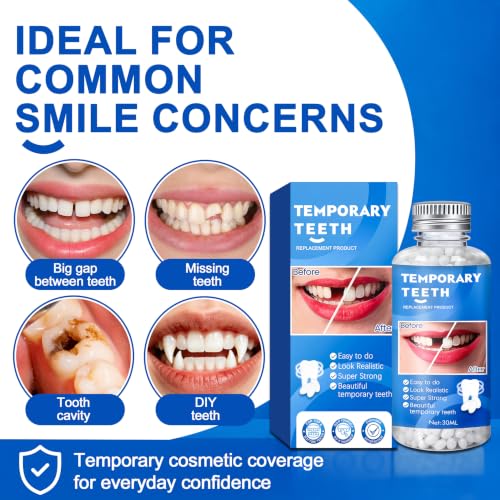 Image of Tooth Repair Kit, Moldable False Teeth Beads for Teeth Repair, Suitable for Missing, Cracked DIY Denture Kit, 1PCS-K1
