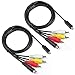 Handycam Video Cable VMC-15FS AV RCA S-Video Cable Cord [2-Pack] VMC15FS Video/Audio Cable for Sony Handycam MiniDV Camcorder Connector (Pack of 2, 5ft)