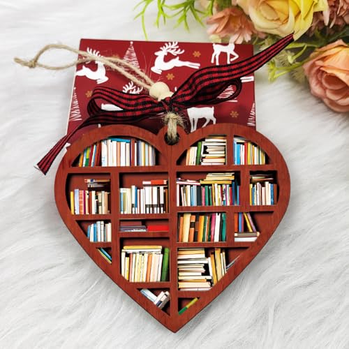 Book Ornament, Book Lovers Gifts - Book Ornaments for Christmas Tree, Bookworm, Book Club, Bookish, Library, Bookshelf Ornament - Gifts for Book Lovers Women — view 6
