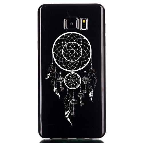 Urberry Galaxy Note 5 Case, [Black Dream Catcher Design] [Blue Light] Protective TPU Gel Case for Samsung Galaxy Note 5 with Screen Protector