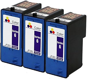 Amazon.com: Axiom 3PK - Cartucho de tinta de color remanufacturado Dell  serie 6 JF333 para impresora Dell 810 725 : Productos de Oficina
