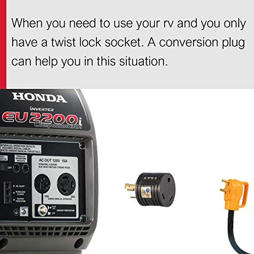Atima RV 30 AMP 3-Prong Generator Adapter Connector Camping Caravan Motorhome TrailerAT-RV30P