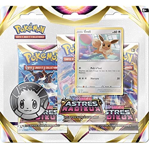 Cartes Pokémon Astres Radieux pack 3 boosters pour jouer entre amis