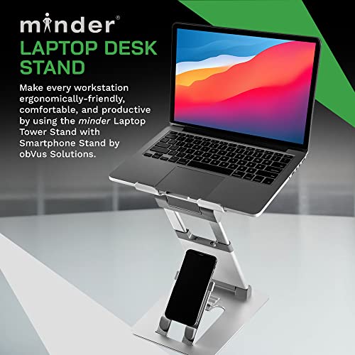 obVus-Solutions-minder-20-Ergonomic-Portable-and-Foldable-Laptop-Stand-with-Integrated-Smartphone-Holder--Perfect-for-10-to-17-Tablets-and-Laptops