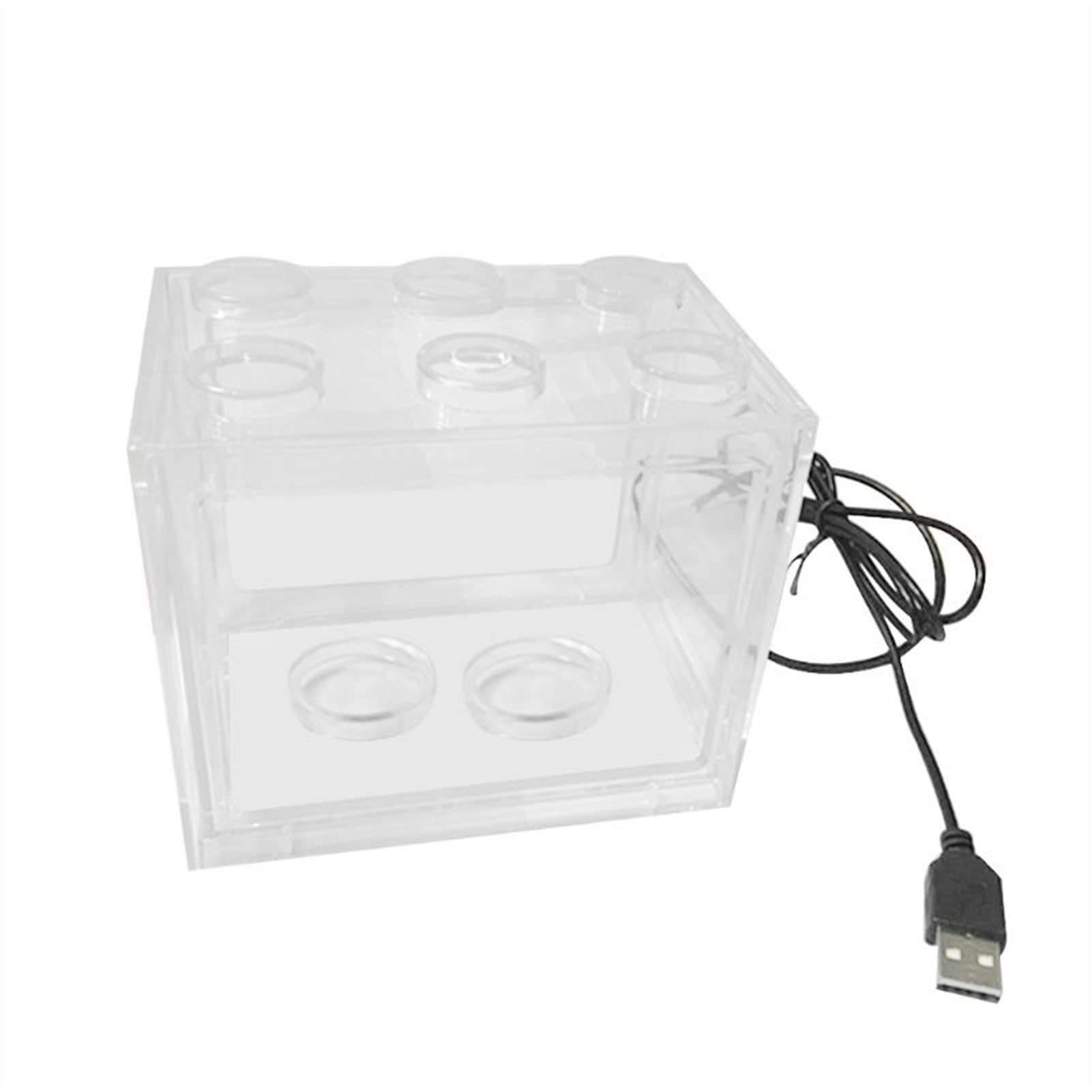 Acquario Acrilico USB Mini serbatoio di pesce allevatore di acquario con GUIDATO Accessori for la decorazione desktop Desktop Home Desktop leggero Acquario per pesci rossi ( Color : Transparent )