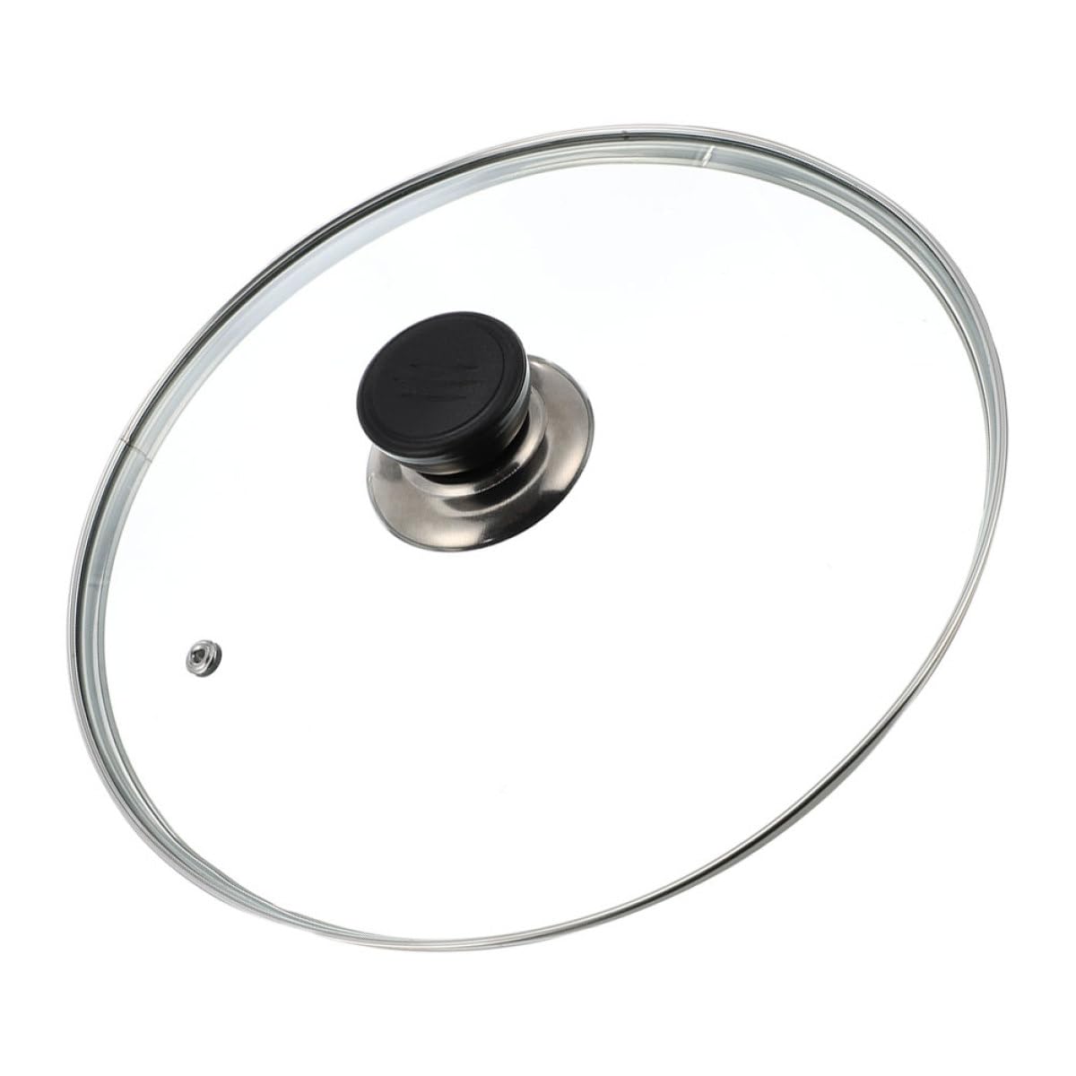Coperchio Pentola in Vetro Temperato 30 CM Bordo in Acciaio Inox e Sfiato Vapore Copertura Trasparente per Cucina Casalinga Mantiene Calore e Umidità per Cottura Uniforme