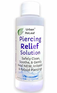 Urban ReLeaf PIERCING RELIEF Solution Safely Clean Soothe Gently Calm New Irritated and Bumpy Piercings 100 Natural Sea