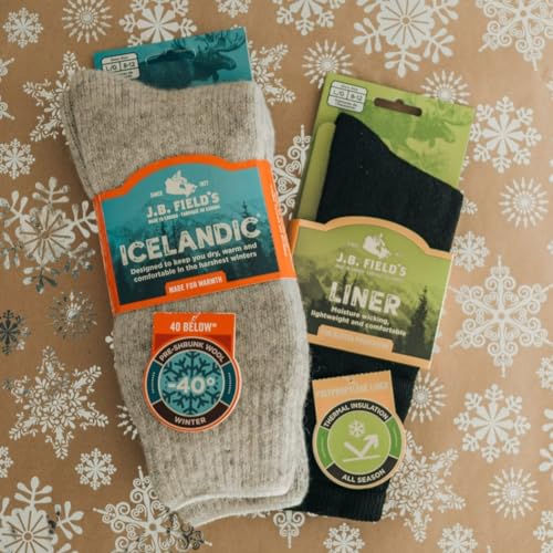 Image of J.B. Field's -40 Below Arctic Trail Thermal Winter Socks for Hiking, Trekking & Outdoor Activity, 85% Preshrunk Wool