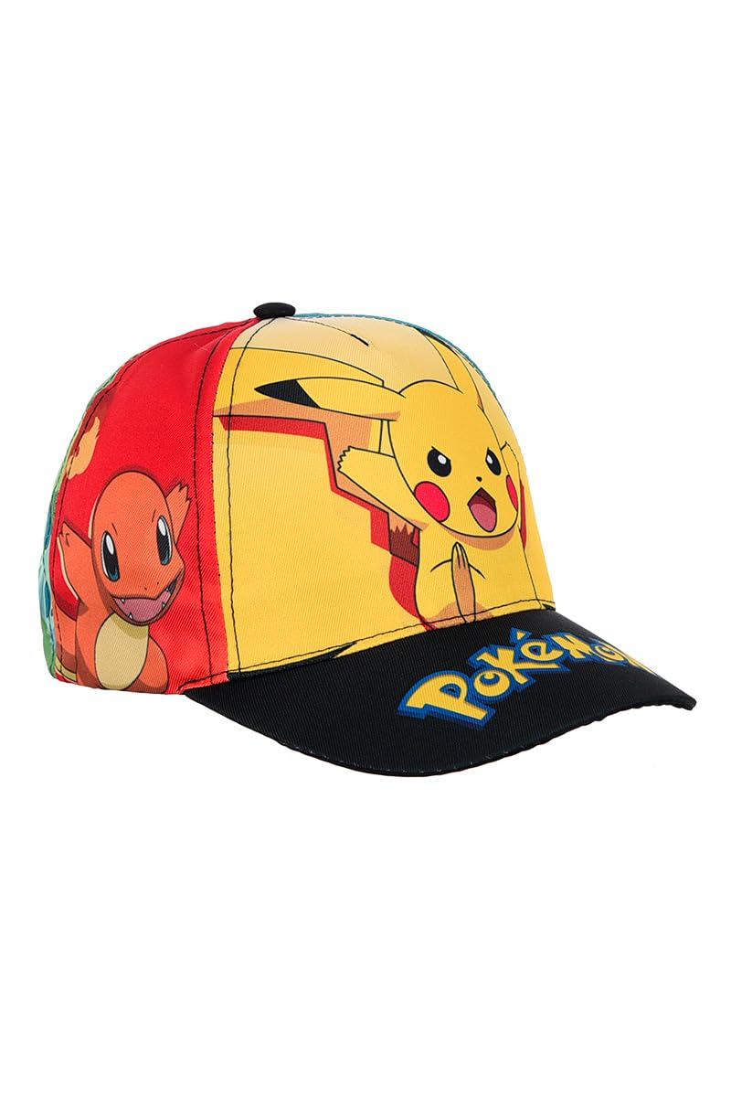 Pokémon Gorro para Niños, Gorra de Beisbol Pikachu Bulbasaur Squirtle Charmander Eevee Gorra de Verano Infantil