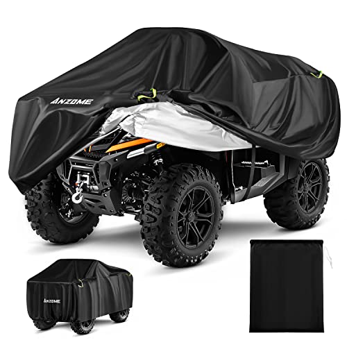 Anzome XXXL Housse de Protection pour Quad Moto ATV en Tissu 420D Oxford ImperméableGrande Housse de Quad Résistant à l'hiver Poussière Pluie Protection UV250 x110 x120cm (Noir)
