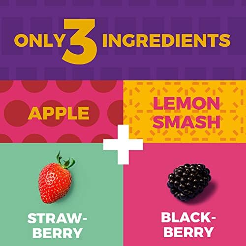 Zest Delites Fruit Leather Snacks, Gluten Free Vegan Healthy Snacks for Adults and Kids, Variety Snack Pack, 0.88 oz (Pack of 10) Berries Mix; Strawberry and Blackberry Fruit Bars