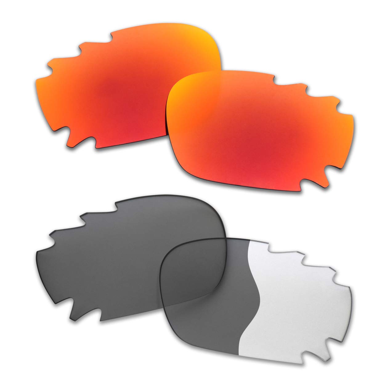 Per Oakley Racing Jacket Vented Occhiali da Sole Rosso/Fotocromismo 2 coppie Lenti di Ricambio Polarizzate