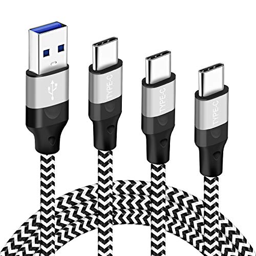 USB C Charger Cord 3/6/10 FT Power Cable for Samsung S21 Plus Ultra 5G A21 A01 Note 10 20,LG K92 Velvet,K51 Q70 Stylo 6 5,V60 G8 G8X G7 V40 V50 Thinq,T-Mobile REVVL 4/4+,3A Fast Charging Charge Wire