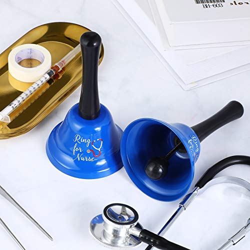 2 Pieces Ring For Nurse Bell Nurse Hand Call Bell Patient Alerting Bell Hand Ringing Alarm For Calling Attention Care Assistance Emergency #TOP2