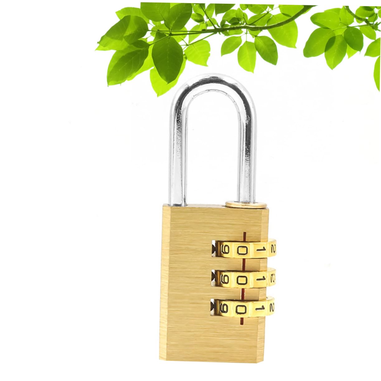 6piezas Candado Digital De Combinación Dígitos De Aleación De Zinc Para Equipaje Maletas y Armarios Seguridad y Protección Color Latón
