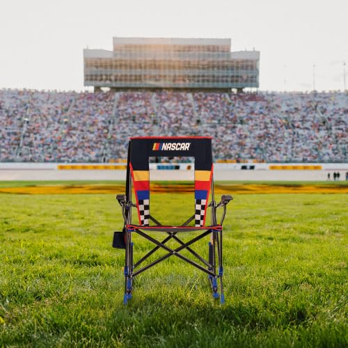 GCI Outdoor NASCAR Roadtrip Rocker Camping & Sideline Sports Chair | Portable Folding Rocking Chair with Durable Armrests & Drink Holder, NASCAR Blue - image 6
