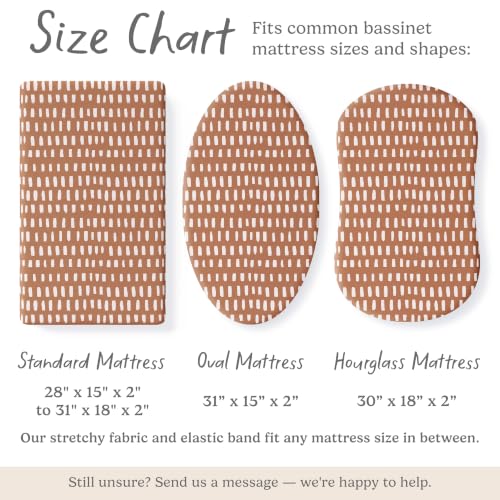 Image of Baby Bassinet Sheets for Boy, Girl (Safari Adventures) 2-Pack - Fitted Bedside Bassinet Sheets - Buttery Soft Cotton Blend for Standard Mattress Pad