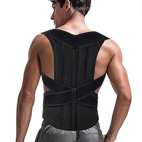 Back Brace Posture Corrector for Men and Women, Adjustable Upper & Lower Back Brace Spine Lumbar Supportï¼ŒComfortable Back Braces for Posture Correction Pain Relief for Neck Back Shoulders(XXL)