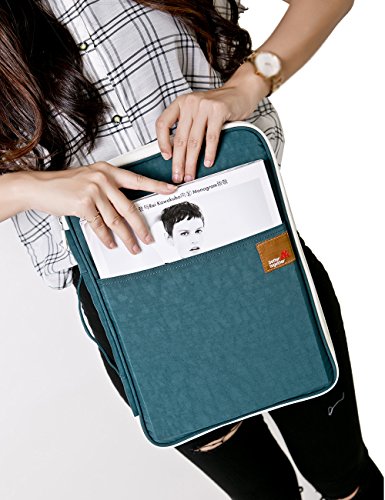 mygreen A4 Dokumente Tasche Ordner Multifunktions Dateien Organizer Messenger iPad Handtasche Lagerung Inhaber für Reise Urlaub Büro 35 * 26 * 3,5 cm (lila)