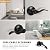 KNOBWELL 2 Pack Matte Black Door Lever Privacy Door Knobs, Black Interior Door Handles for Bathroom/Bedroom, Wave Style Reversible for Right/Left