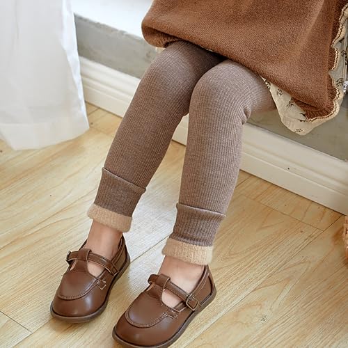 Toddler Girls Knit Tights Stretchy Fleece Ballet Dance Leggings Kids Baby Footless Warm Uniform Pantyhose Stocking3