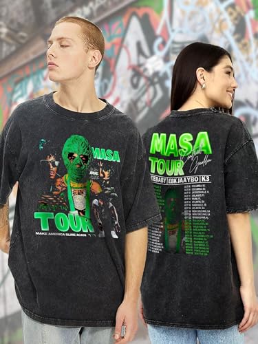 2025 Tour Younggboy Rapper MASA T-Shirt Vintage Oversized Tee Summer Sport Soft Shirts for Music Fans Concert4