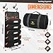 Roll up tool bag organizer with Carabiners - 5 Large Oversized Pockets with Labels-Tool roll bag organizer - Canvas foldable tool Bag organizer | Tool organizer bag for Mechanic, Electrician & more