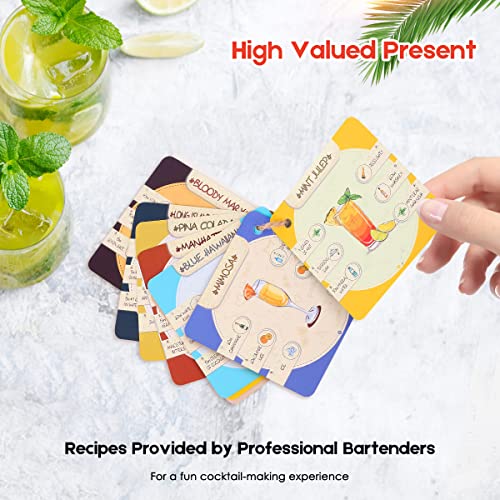 Bartender Kit Cocktail Shaker Set With Stand Bar Tool Bar Set For Drink Mixing Home Bartending Kit 11-Piece Bar Cart Accessories: Martini Shaker, Mixer Spoon, Jigger, Muddler, Strainer & Recipes Gifts #TOP4