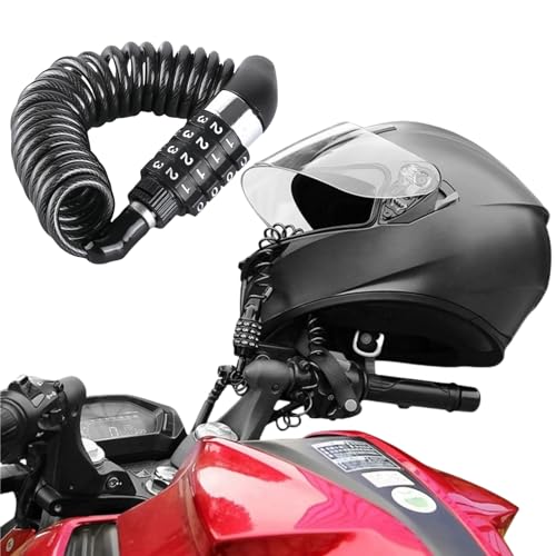 Candado de Cable para Casco,Candado Bicicleta,Cadena Bicicleta Antirrobo de Cinc,Candados Para Bicicletas,Candado Casco Moto,Mini Antirrobo Bloqueo,para,Scooters, Cascos,Bici
