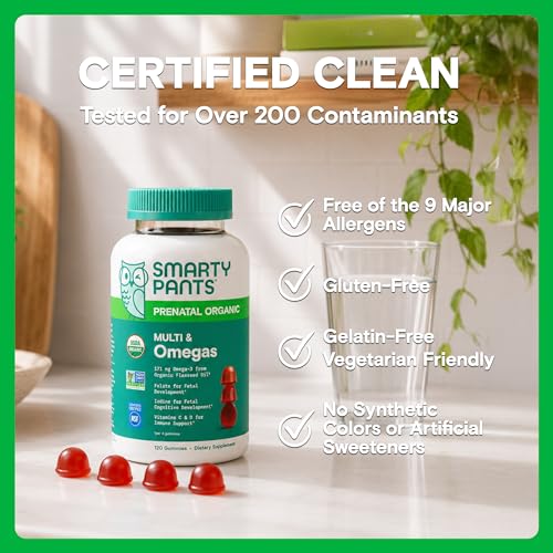 SmartyPants Organic Prenatal Vitamins for Women, Omega 3, Choline, 120 Ct | Multivitamin, Biotin, Methylfolate, Omega 3, Vitamin D3, C, Vitamin B12, B6, A, K2 & Zinc, Vegetarian,30 Day Supply - image 9