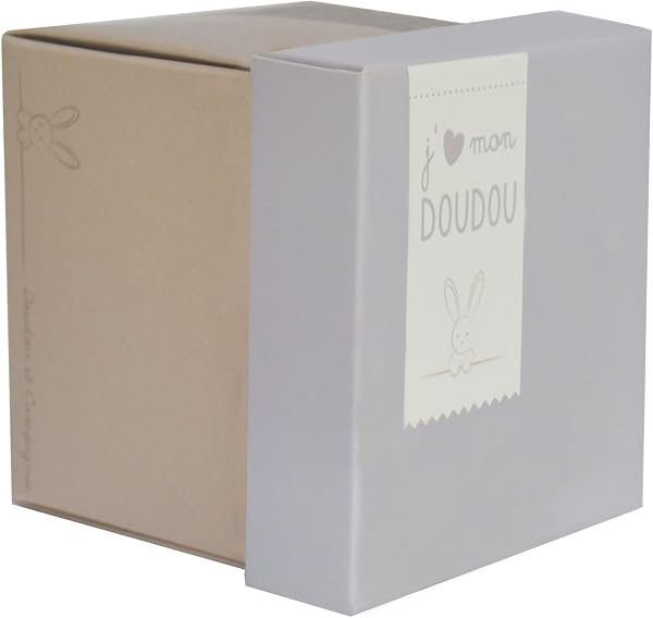 Doudou et Compagnie - Doudou Lapin Mouchoir - Boîte en Forme de Fleur - Blanc - 10 Cm - Idée Cadeau de Naissance Fille et Garçon - Garantie Doudou Perdu - 303 - 4