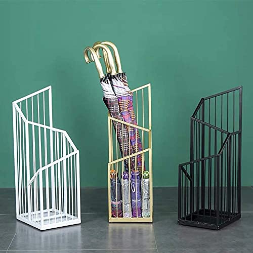 Présentoir à parapluies compact avec trou de drainage et double niveau
