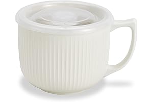 Ceramic Microwavable Soup Containers with Lids