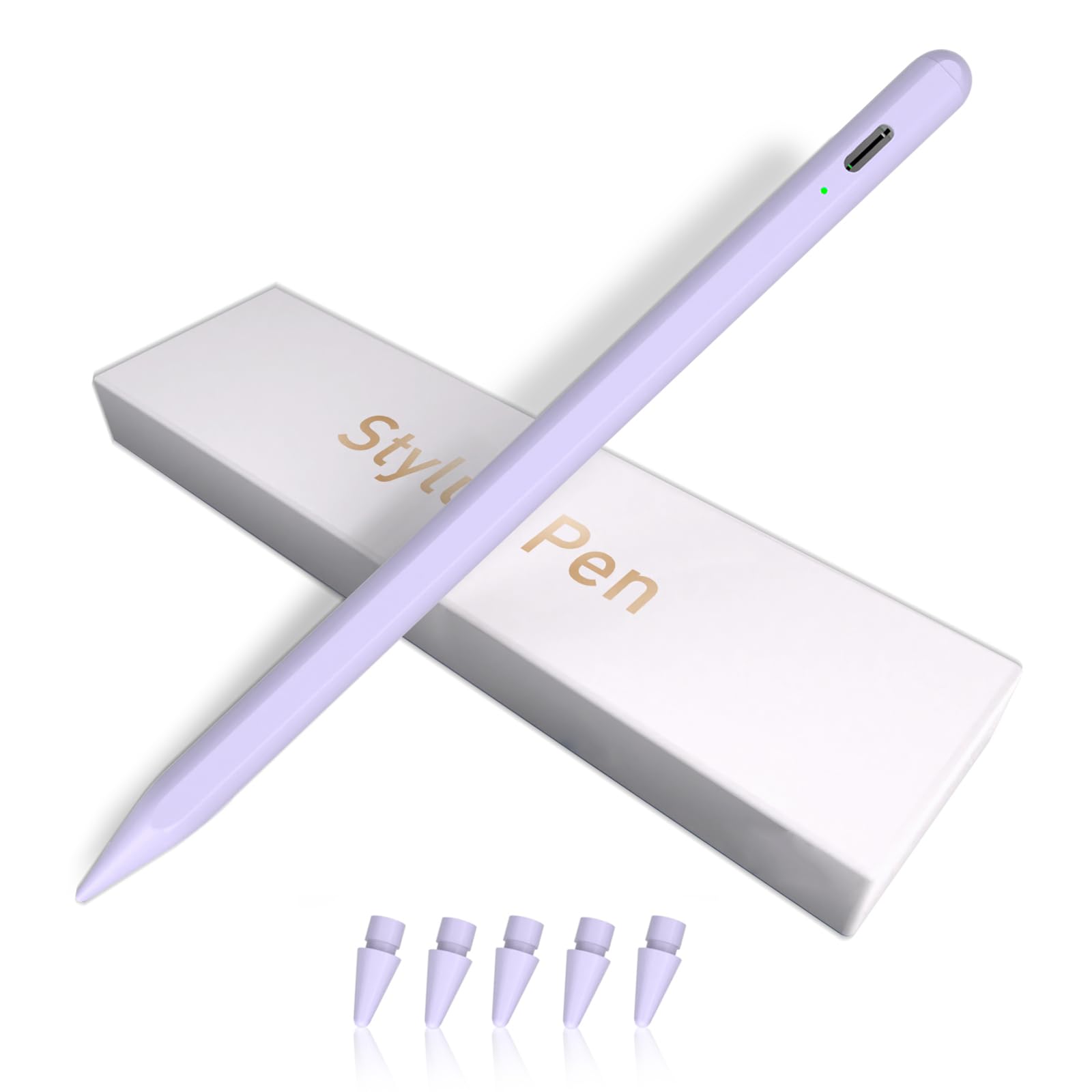 iPad Pencil for 9th & 10th Generation, Fast Charge Stylus Pen for Palm Rejection and Tilt Sensitivity, Compatible with iPad Pro 11/12.9in, Mini 5/6,