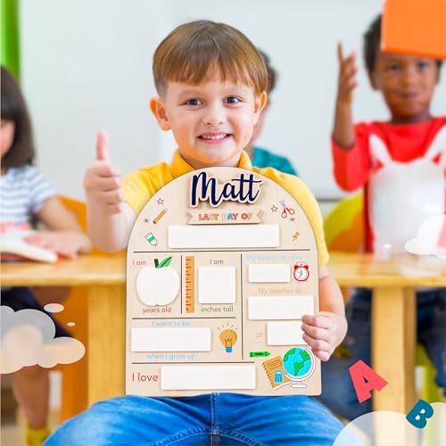 Viwoody First and Last Day of School Board – Versatile Sign for Every Grade – Customizable Marker Board for Back to School, Preschool, Kindergarten, and 1st Grade Memories - Image 6