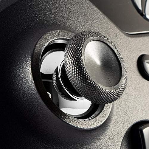 eXtremeRate 10pcs Silver Rubberized Chrome Thumbsticks Analog Sticks Buttons Set Replacement Parts for Xbox One for Xbox One Elite for Xbox One S/X and for Xbox Series X & S Game Controller