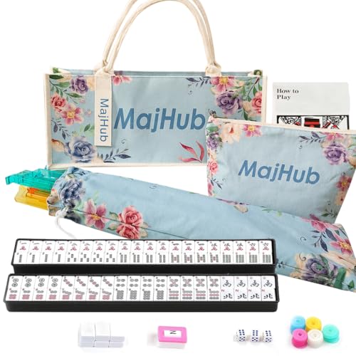 American Mahjong Set con 166 fichas y accesorios miniatura 1