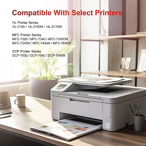 Image of ejet TN360 TN-360 High Yield Compatible Ink Cartridge Replacement for TN360 Ink Cartridge for Printer DCP-7040 DCP-7030 MFC-7840W HL-2140 MFC-7340 MFC-7440N HL-2170W (Black, 3-Pack)
